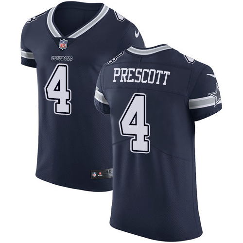 Nike Cowboys #4 Dak Prescott Navy Blue Team Color Men's Stitched NFL Vapor Untouchable Elite Jersey - Click Image to Close